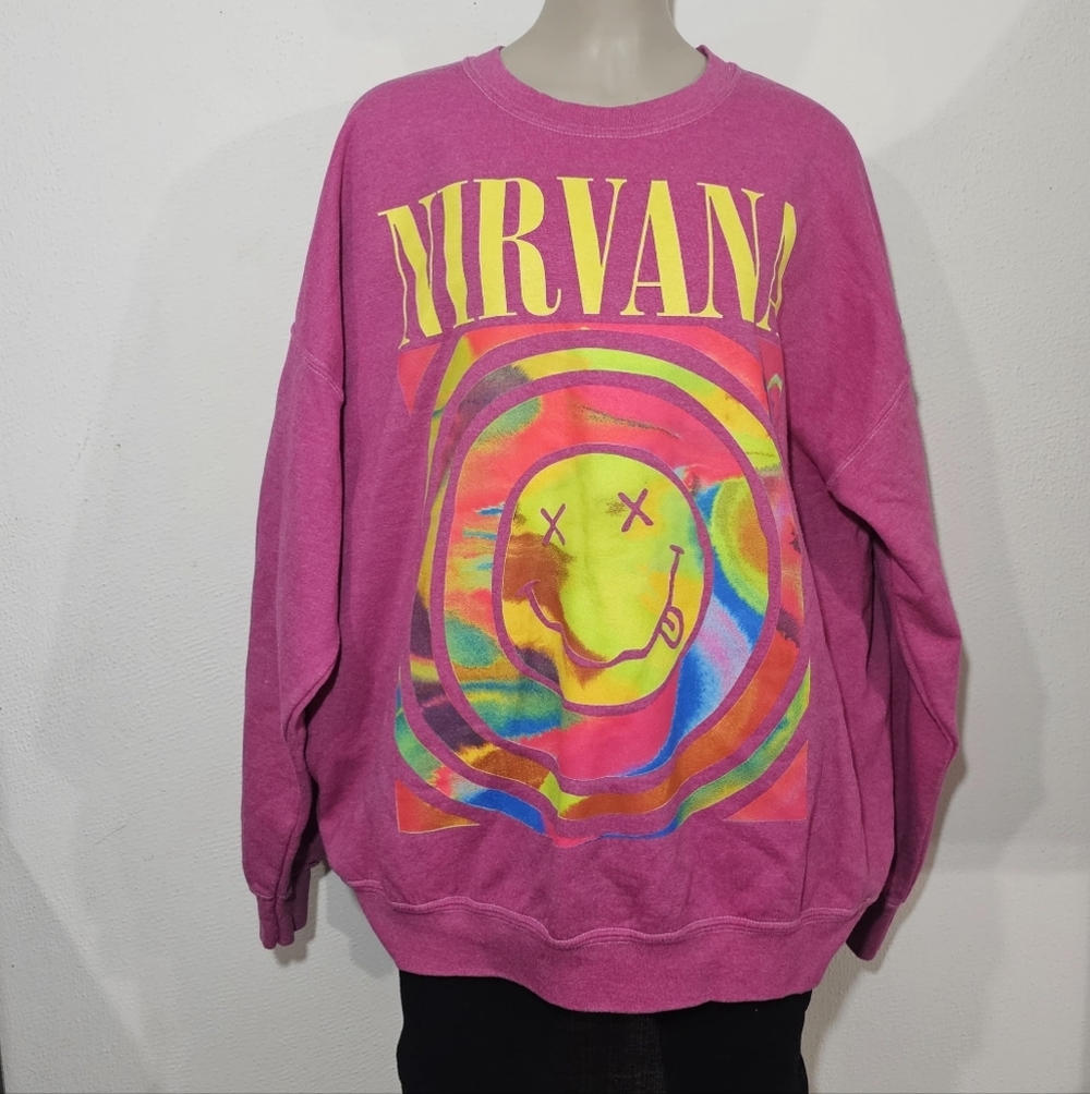 Nirvana Pink Graphic Men's Sweater